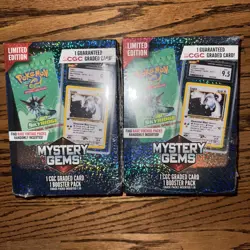 x2 Pokemon Mystery Gems 1 CGC Graded Card & Booster Pack 2025 Limited Edition - Image 1