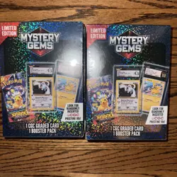 x2 Pokemon Mystery Gems 1 CGC Graded Card & Booster Pack 2025 Limited Edition - Image 4