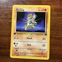 Machop 59/82 Team Rocket First 1st Edition Common Pokemon Card - Image 1