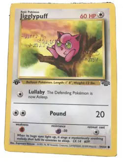 Jigglypuff 54/64 1st Edition Jungle Set Non-Holo Pokemon Card - Image 1