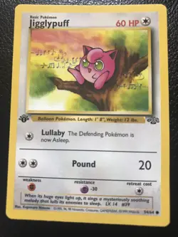 Jigglypuff 54/64 1st Edition Jungle Set Non-Holo Pokemon Card - Image 2