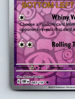 Basic Togepi HP 50 Whiny Voice Rolling Tackle Rarity Purple Card - Image 5