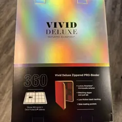 Ultra PRO 9Pocket Zippered PRO Binder Vivid Deluxe Color 360 Cards Organizer - Image 2