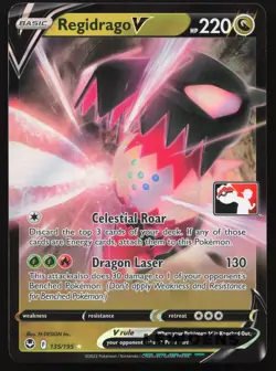 Regidrago V - 135/195 - Play! Prize Pack Series 3 - Stamped Promo Pokemon Card - Image 1