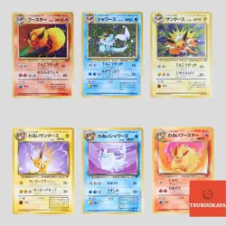 Jolteon Flareon Vaporeon Dark set 6 Japanese pokemon card(A- rank) - Image 1
