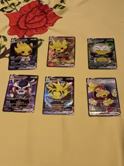 6 Pikachu Pokemon Card Holo GX VSTAR VMAX GX EX Cosplay Art - Image 1