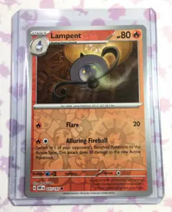 Lampent 37/197 Reverse Holo NM Scarlet & Violet (Obsidian Flames) Pokemon Cards - Image 1