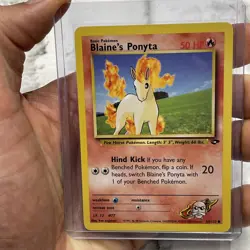 Blaines Ponyta 64/132 - Gym Challenge - VINTAGE WOTC Pokemon Card - NM Nintendo - Image 1