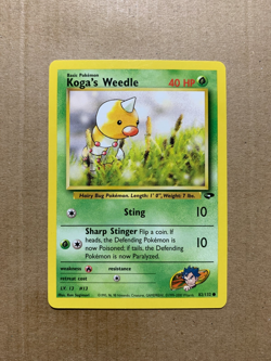 Koga's Weedle 82/132 Gym Challenge - Common Pokemon Card - NM/Mint - Image 1