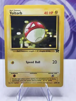 Voltorb - 69/82 Team Rocket Set Common Pokemon Card- NM - Image 1