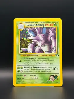 Pokemon TCG Giovanni's Nidoking Gym Challenge Holo Card 7/132 LP - Image 1