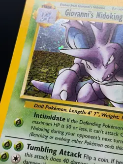 Pokemon TCG Giovanni's Nidoking Gym Challenge Holo Card 7/132 LP - Image 2