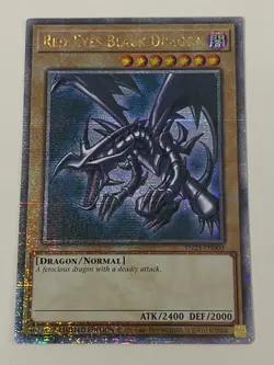 Yugioh - Red-Eyes Black Dragon - 1st Edition QCR Secret NM - Free Holo Card - B - Image 1