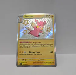 Pawmot 144/091 Paldean Fates Baby Shiny Holo Rare Card Pokemon TCG NM/M - Image 1