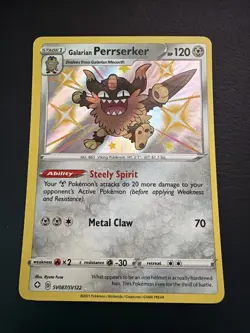 Perrserker - SV087/SV122 - Baby Shiny - Shining Fates - Pokemon Card - NM/M - Image 1
