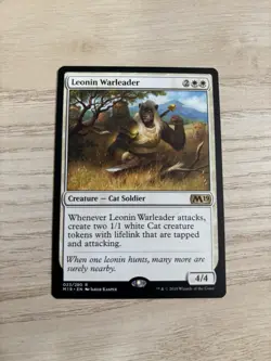 Leonin Warleader M19 23 NM English MTG Magic Card - Image 1