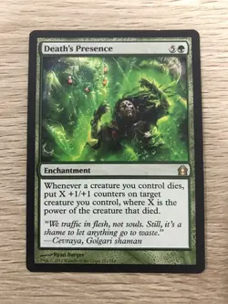 Death's Presence MTG Magic the Gathering Card NM Near Mint Return to Ravnica - Image 1