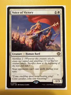 Voice of Victory TDM Tarkir Dragonstorm MTG 33 RARE M/NM - Image 1