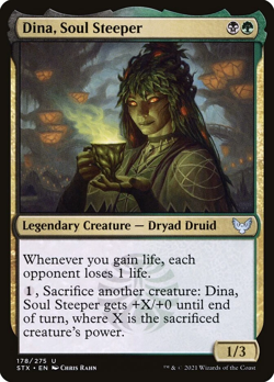 LP FOIL Dina, Soul Steeper (178) Strixhaven: School of Mages STX MTG Magic - Image 1