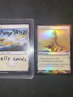 MTG Foil Ancient Den Mirrodin EX Artifact Land Affinity - Image 3