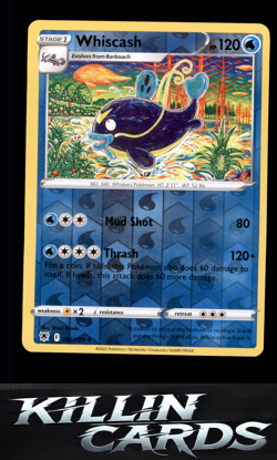Reverse Holofoil Whiscash 036/189 Pokemon Uncommon SWSH10: Astral Radiance Card - Image 1