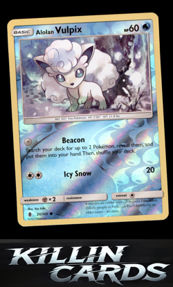 Reverse Holofoil Alolan Vulpix 21/145 Pokemon Common SM - Guardians Rising Card - Image 1