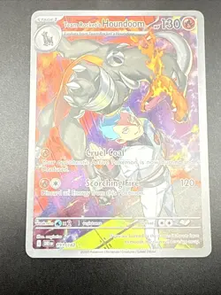 Pokemon Team Rocket's Houndoom 191/182 Sv10: Destined Rivals Holo Near Mint IR - Image 3