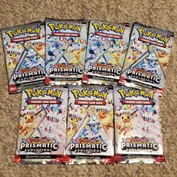New & Sealed! Pokemon Prismatic Evolutions Booster Packs - 7 pack lot - Image 1