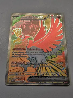 Ethan's Ho-Oh EX 209/182 Destined Rivals Ultra Rare Pokemon Full Art Holo Mint - Image 1
