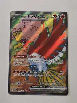 Ethan's Ho-Oh EX 209/182 Destined Rivals Ultra Rare Pokemon Full Art Holo Mint - Image 2