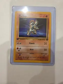 Machop 59/82 Vintage Pokemon TCG 1st Edition Team Rocket MP - Image 3