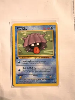 Pokemon Fossil Shellder 54/62 - 1st Edition Non-Holo - NEVER PLAYED - Image 1