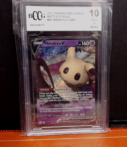 2021 POKEMON SWORD & SHIELD BATTLE STYLES #062 MIMIKYU V BCCG 10 - Image 1