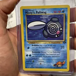 Misty's Poliwag 89/132 Gym Challenge Regular Common Pokemon Vintage TCG NM Vtg - Image 1