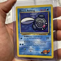 Misty's Poliwag 89/132 Gym Challenge Regular Common Pokemon Vintage TCG NM Vtg - Image 2