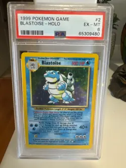 1999 Base Set Blastoise Holo 002/102 Pokemon Card Vintage PSA 6 - Image 1