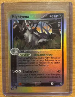 Mightyena 10/109 Ruby and Sapphire Reverse Holo Rare Foil Pokemon Card NM NP - Image 1