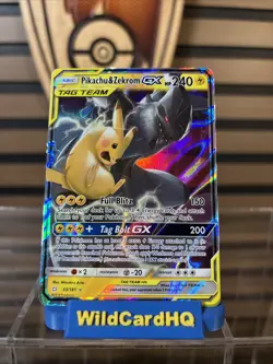 Pokemon TCG Pikachu & Zekrom GX Team Up Holo Card 33/181 NM Condition - Image 1