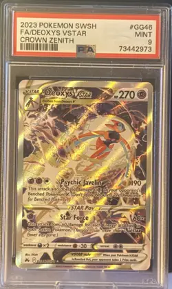 PSA 9 Deoxys VSTAR GG46/GG70 Crown Zenith: Galarian Gallery Holo Pokemon Card - Image 2