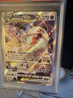 PSA 9 Deoxys VSTAR GG46/GG70 Crown Zenith: Galarian Gallery Holo Pokemon Card - Image 3