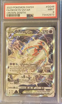 PSA 9 Deoxys VSTAR GG46/GG70 Crown Zenith: Galarian Gallery Holo Pokemon Card - Image 4