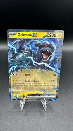 Pokemon Zekrom ex 034/086 Black Bolt Promo Stamp Double Rare DR TCG Holo Card - Image 1