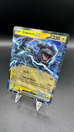 Pokemon Zekrom ex 034/086 Black Bolt Promo Stamp Double Rare DR TCG Holo Card - Image 2
