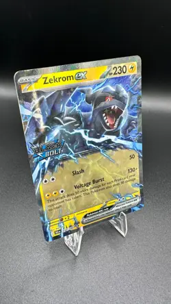 Pokemon Zekrom ex 034/086 Black Bolt Promo Stamp Double Rare DR TCG Holo Card - Image 3