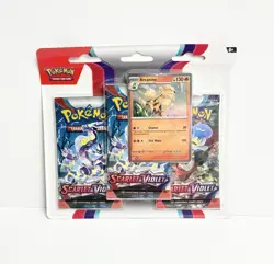 2023 Pokemon TCG: Scarlet & Violet 3 Booster Packs With Arcanine Promo Card - Image 1