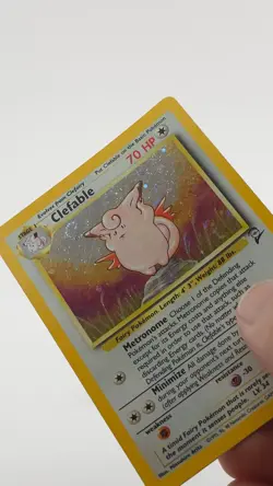 2000 Pokemon CLEFABLE Base Set 2 HOLO Foil Rare Card 5/130 2nd Edition - Image 4