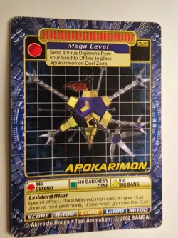Apokarimon BO-293 - Digimon Digi Battle Card - RARE - Series 6 - Image 1