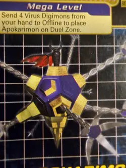 Apokarimon BO-293 - Digimon Digi Battle Card - RARE - Series 6 - Image 2
