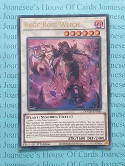 DOOD-EN040 Rage Rose Witch Ultra Rare Yu-Gi-Oh Card 1st New - Image 1