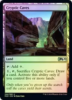 Cryptic Caves FOIL Core Set 2020 / M20 PLD Land Uncommon MAGIC MTG CARD ABUGames - Image 1
